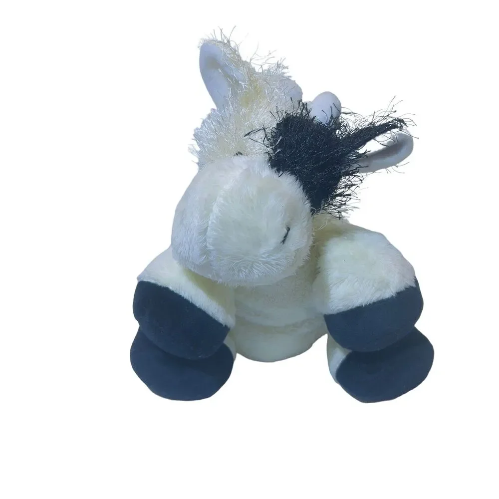 Webkinz Gamz Lil' Kinz Black & White‎ Cow 8” Beanie Plush Stuffed Toy No Code